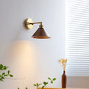 Axyaa Walnut Wood LED Wall Light, Adjustable for Bedroom, Stair, Nordic Copper Wandlamp