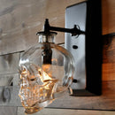 Axyaa Skull Bones Glass Bottle Wall Lamps - Industrial Retro Lighting for Restaurant and Bar