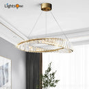 Axya Crystal Ring Light: Modern Luxury Chandelier for Living Room, Bedroom, Dining Room