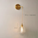 Axyaa Glass Wall Lamp LED Sconce for Bedroom, Modern Mounted Bedside Light