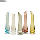 Axyaa Oblique Glass Vase for Flowers - Modern Desk Home Decor