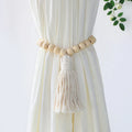 Boho Beadfringe Curtain Tiebacks Macrame Decor by Axyaa - Farmhouse Room Decor