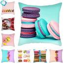 Axyaa Biscuits Cake Print Decor Pillow Cover for Home Sofa Decoration