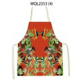 Axyaa Tropical Floral Kitchen Apron for Cooking, Baking, Cleaning - 47x38cm