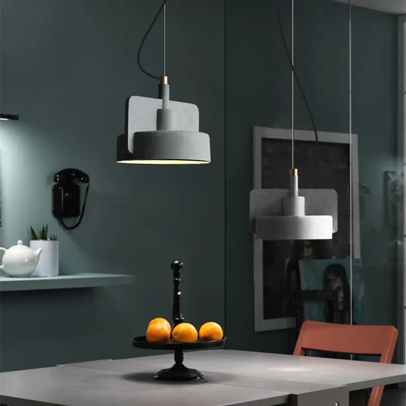 Axyaa Geometric Cement LED Pendant Lamp