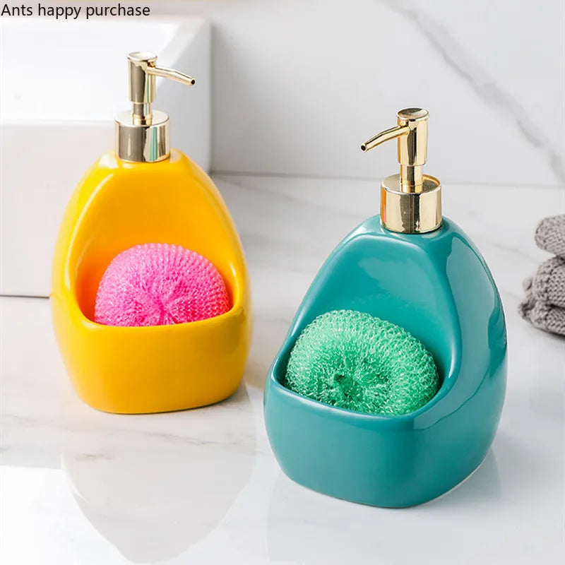 Axya Ceramic Soap Dispenser & Lotion Bottle Set for Home Bathroom Essentials
