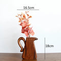 Axyaa Wooden Vase Glass Test Tube Flower Arrangement Hydroponics Home Decor