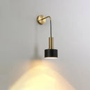 Axyaa Modern Black Gold Wall Sconce Up Down Reading Light