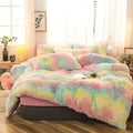 Axyaa Long Hair Velvet Duvet Cover Set - Queen Size