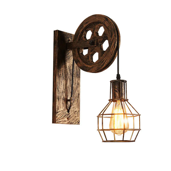 Axya Industrial Iron Wall Lamp Sconce LED Light Fixtures