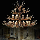 Axyaa European Resin Antler Chandelier Retro Industrial Loft Wind Lamps