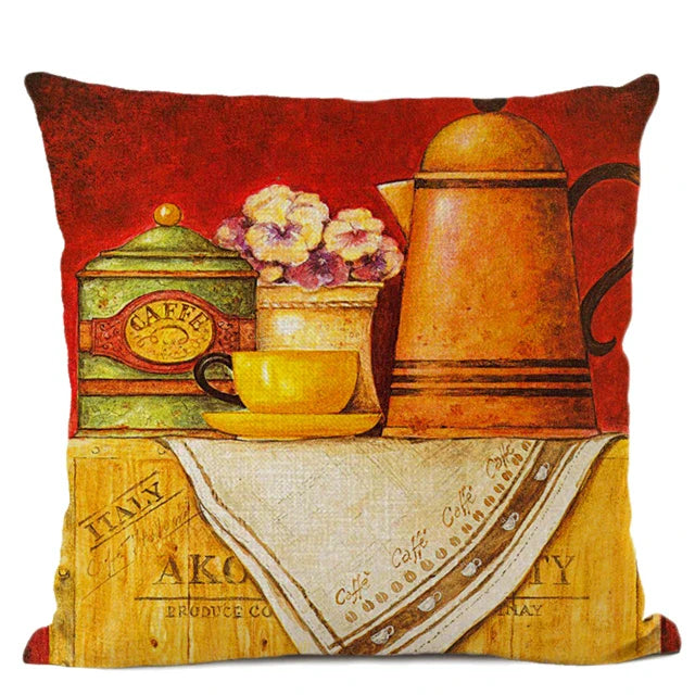 Axyaa Coffee Beans Cushion Cover - 45x45CM
