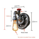 Axyaa Vintage Iron Pipe Wall Lamps Retro Loft Living Room Bedroom Lights