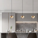 Axyaa Nordic Gold Glass LED Pendant Lights - Modern Luxury Bedside and Bar Lighting Decor