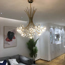 Axyaa Modern Crystal Chandelier for Dining Room Lighting by Samsarah Lighting