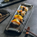 Axyaa Sushi Plate Set: Long Rectangular Ceramic Tableware Plate for Creative Japanese Cuisine