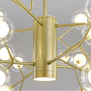 Axyaa Glass Ball Chandelier Fission Gold, Italian Design for Living Dining Bedroom