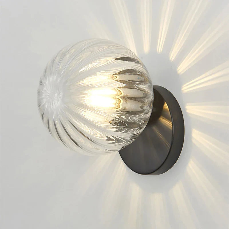 Luxury Glass Ball Wall Lamp for Bedroom, Axyaa Brand