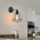 Axyaa Vintage Iron Cage Wall Sconce for Bedside Aisle Pub