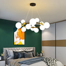 Axyaa Glass Ball LED Pendant Light - Gold/Black, Nordic Style Home Decor