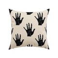 Axyaa Neutral Art Knot Cushion Cover 45x45cm Beige Coffee Brown Handmade Cotton
