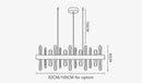 Axyaa Gold Art Deco Crystal Chandelier LED Lighting 40W Luxury for Living Room