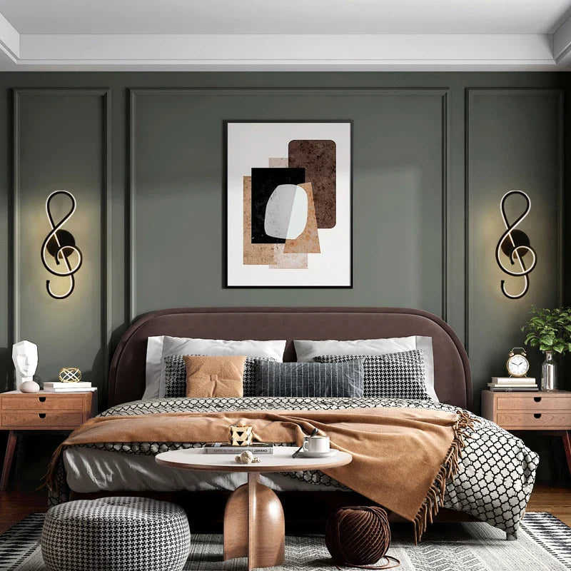 Axyaa Nordic Black & White Wall Lamp for Modern Indoor Decor