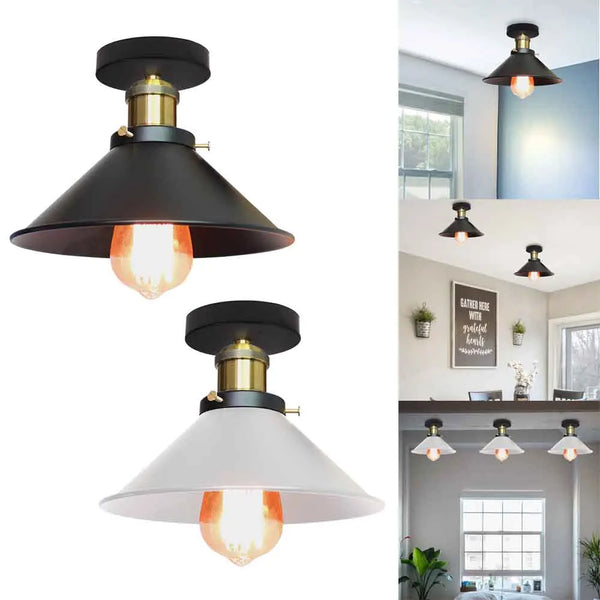 Axya Industrial Vintage Ceiling Light: American Country Loft Style Living Room Lighting Fixtures