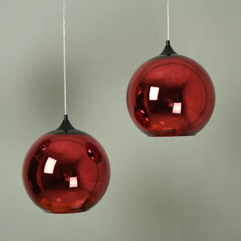Axyaa Golden Ball Glass Pendant Lights for Kitchen, Living Room, and Cafe