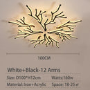 Axyaa Modern LED Chandelier - White/Black - Living Room Bedroom Fixtures
