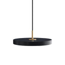 Axyaa Nordic Metal LED Pendant Lights for Kitchen Island, Modern Round Hanging Lamp in Black, White, Blue