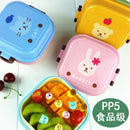 Axyaa Cartoon Lunch Box: Portable 2 Layer Bento, Microwaveable, Colorful Kids Container