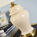 Axyaa Chinese Style Ceramic Table Lamps with Button Switch for Living Room Bedroom