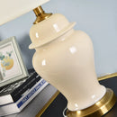 Axyaa Chinese Style Ceramic Table Lamps, Button Swicth, E27 Bulb, Living Room Bedroom Decor