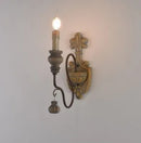 Axyaa Rustic Iron Wood Wall Sconce Vintage Industrial Loft Bedside Lamp