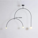 Axyaa Iron Balance Chandelier, Scandinavian Design for Living Room and Bedroom