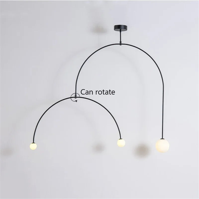 Axyaa Iron Balance Chandelier, Scandinavian Design for Living Room and Bedroom