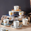 Axya Luxury Ceramic Coffee Cup and Saucer Set