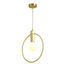 Axyaa Ring Iron Pendant Light: Modern LED Hanging Lamp for Minimalist Home Decor