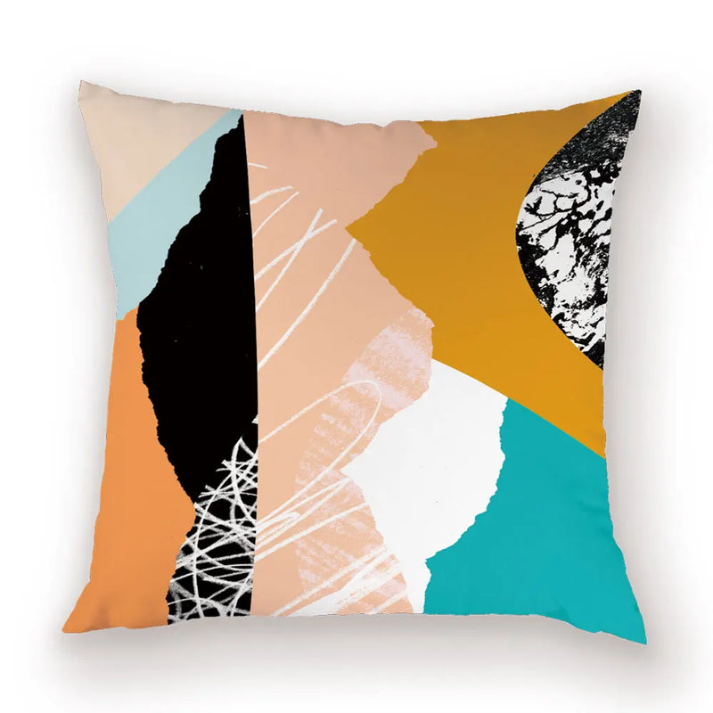 Axyaa Abstract Splice Pattern Pillow Case Bohemian Cushion Cover