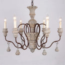 Axyaa Rustic Iron Pendant Chandelier - Vintage Industrial Ceiling Lighting Fixtures