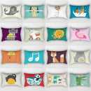 Axyaa Velvet Lumbar Pillow Cover for Sofa and Bedroom