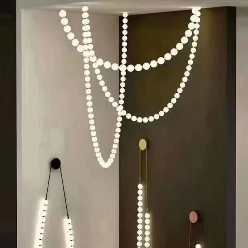 Axyaa Nordic Luxury LED Glass Chandeliers for Staircase and Hotel Engineering