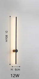 Axyaa Black LED Wall Sconce Modern Living Room Bedroom Lamparas