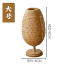Axyaa Bamboo Table Lamp with E27 Lamp Holder for Modern Indoor Lighting