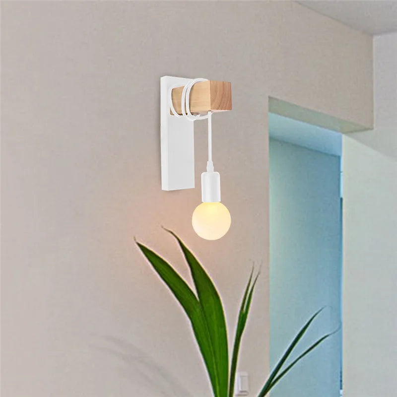 Axyaa Wood Wall Sconce Light Fixture for Home Hallway Aisle