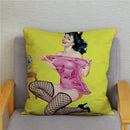Axyaa European Sexy Women Polyester Cushion Cover 45x45cm - Chic Home Decor