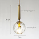 Axyaa Glass Ball Pendant Light - Modern Nordic Globe Ceiling Lamp