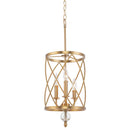 Axyaa Retro Industrial Crystal Pendant Lamp - Black Gold Vintage Chandelier