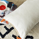 Axyaa Striped Tufted Cushion Cover in Orange Navy for Home Sofa Couch Bed Decor